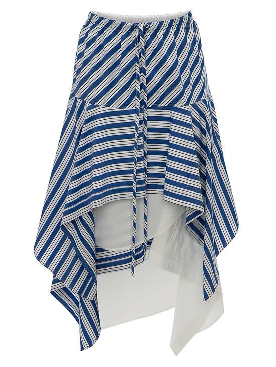 JW ANDERSON Dresses & Skirts - JW Anderson Striped Blue & White Handkerchief Hem Skirt